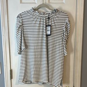 Striped Black and White Top Size XL
